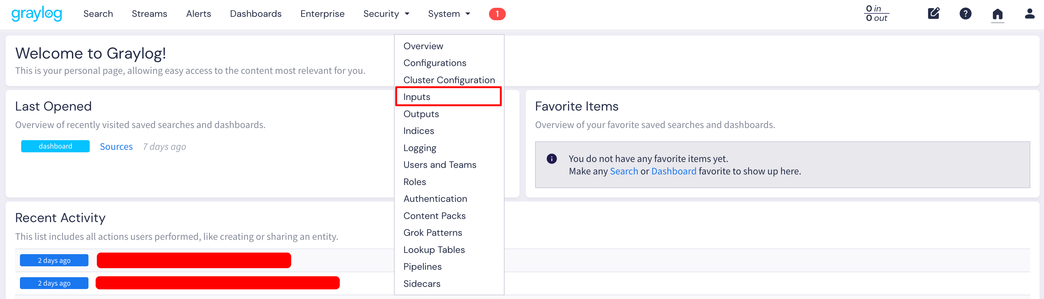 Graylog Configuration